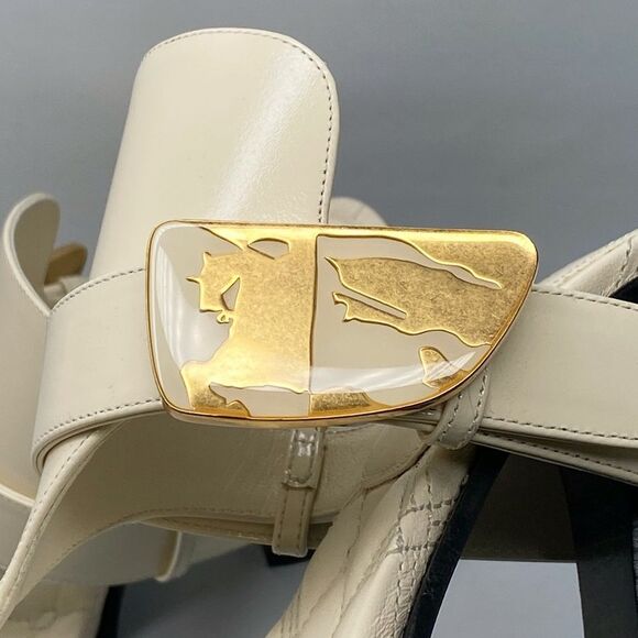 Burberry 100mm Bay leather mules size 36 - Picture 6 of 15